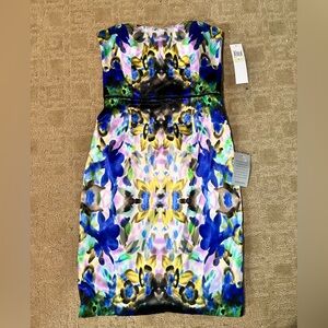 Maggy London Multicolor Abstract Midi Dress